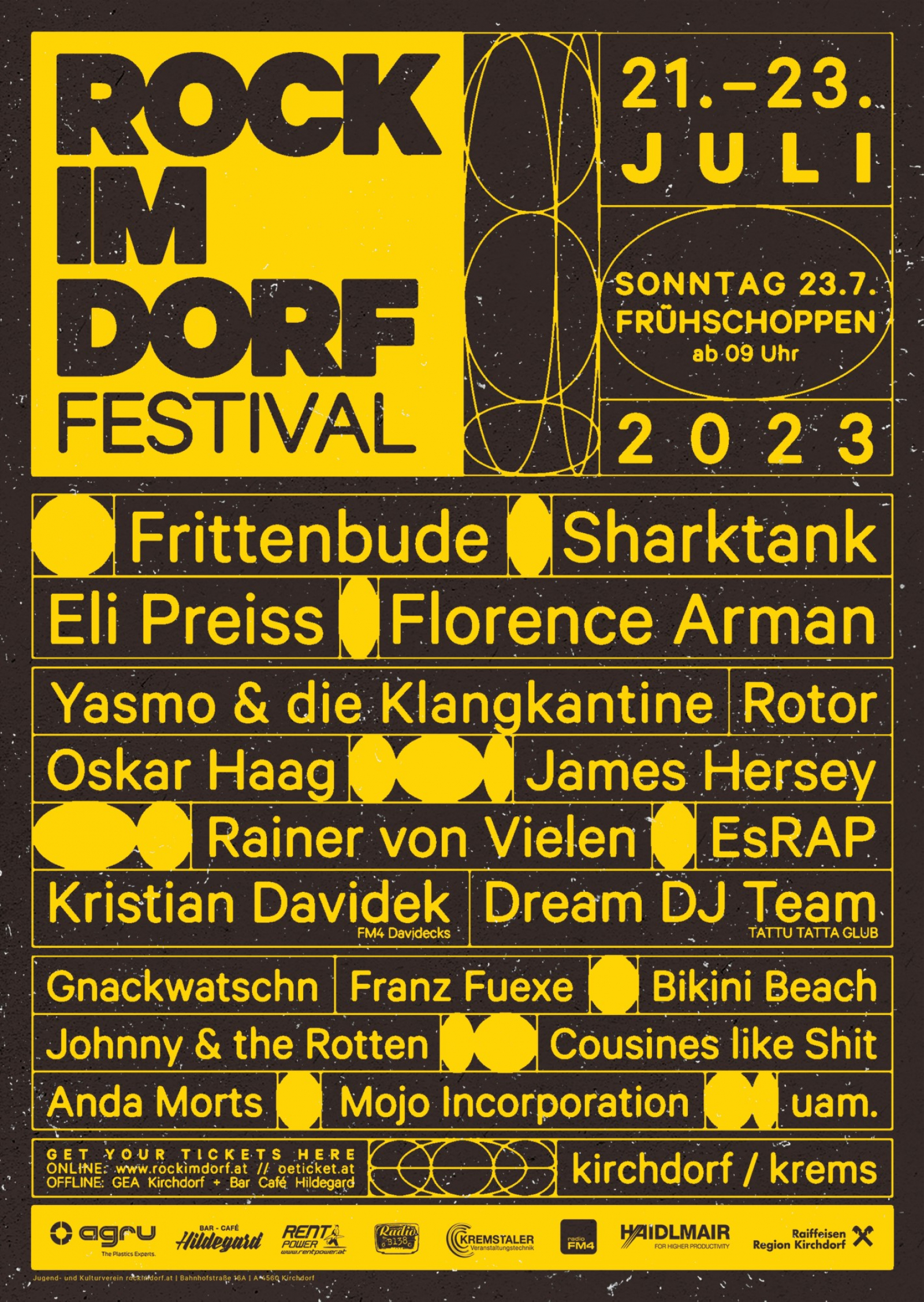 Plakat ROCK IM DORF Festival 2023