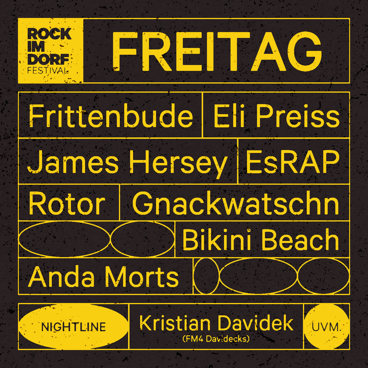 Rock im Dorf Festival 2023 Lineup Freitag